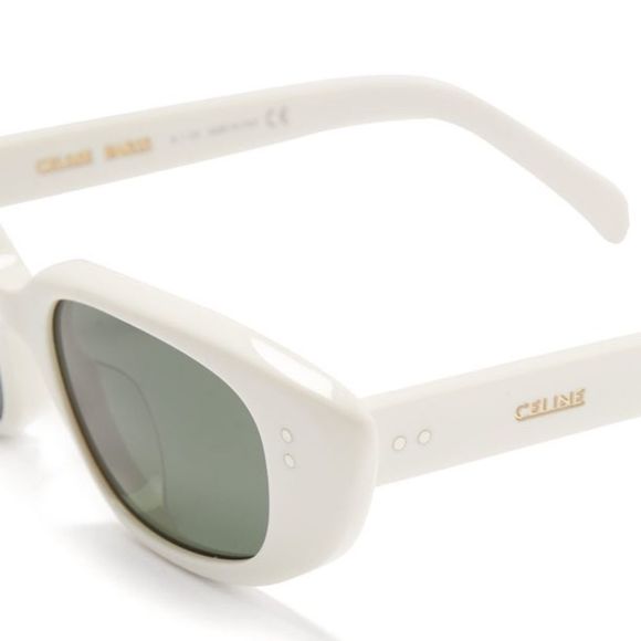 CELINE EYEWEAR  Oval acetate sunglasses white - Picture 4 of 9